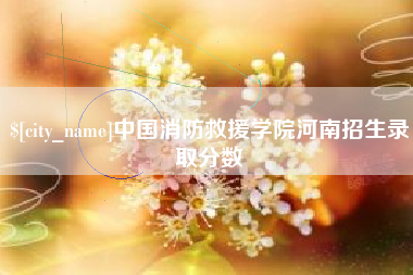 灵宝中国消防救援学院河南招生录取分数