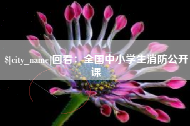 灵宝回看：全国中小学生消防公开课