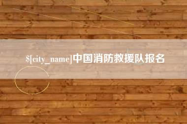 灵宝中国消防救援队报名