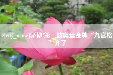 灵宝骄傲!第一波奥运金牌“九宫格”齐了
