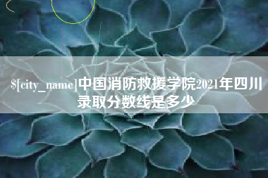 灵宝中国消防救援学院2021年四川录取分数线是多少