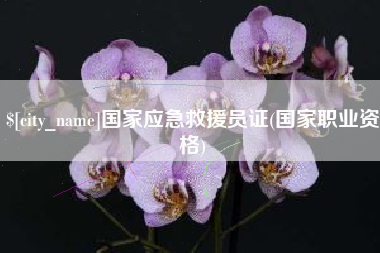 灵宝国家应急救援员证(国家职业资格)