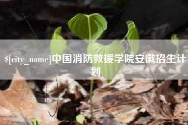 灵宝中国消防救援学院安徽招生计划