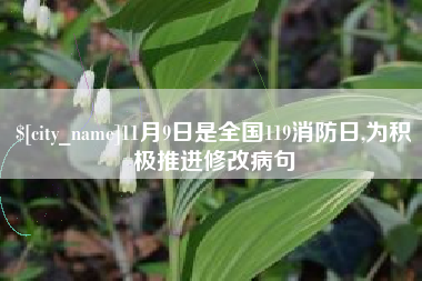 灵宝11月9日是全国119消防日,为积极推进修改病句