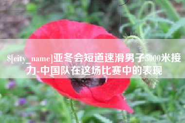 灵宝亚冬会短道速滑男子5000米接力-中国队在这场比赛中的表现