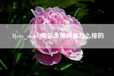 灵宝奥运金牌榜是怎么排的