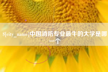 灵宝中国消防专业最牛的大学是哪一个