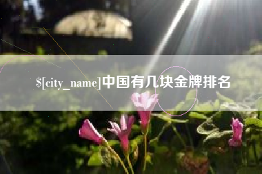灵宝中国有几块金牌排名