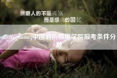 灵宝中国消防救援学院报考条件分数