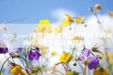 灵宝中国执行信息公开网查不到被执行人是不是已解除限高