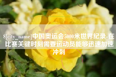 灵宝中国奥运会5000米世界纪录-在比赛关键时刻需要运动员能够迅速加速冲刺