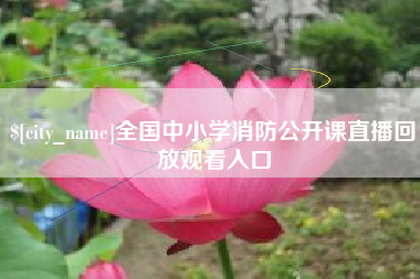 灵宝全国中小学消防公开课直播回放观看入口