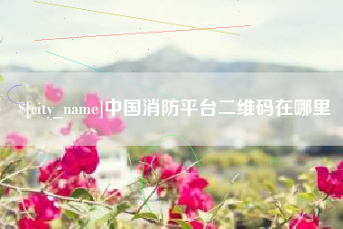 灵宝中国消防平台二维码在哪里