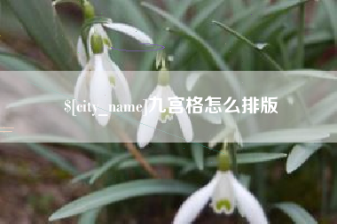 灵宝九宫格怎么排版