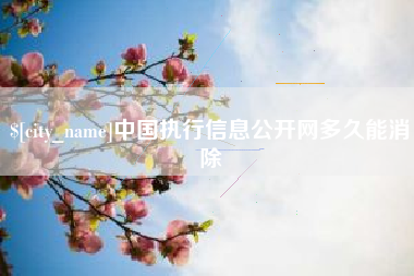 灵宝中国执行信息公开网多久能消除