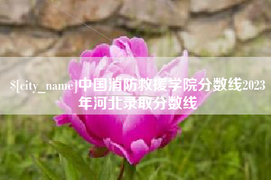 灵宝中国消防救援学院分数线2023年河北录取分数线