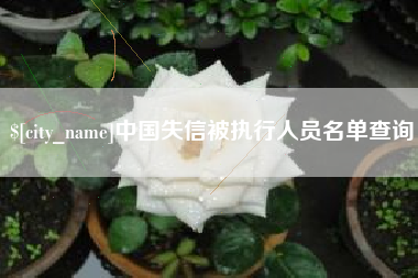 灵宝中国失信被执行人员名单查询