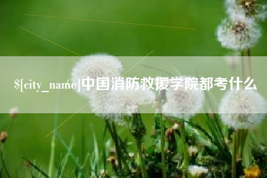 灵宝中国消防救援学院都考什么