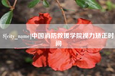 灵宝中国消防救援学院视力矫正时间