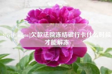 灵宝欠款法院冻结银行卡什么时候才能解冻