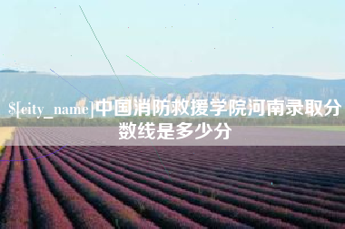 灵宝中国消防救援学院河南录取分数线是多少分
