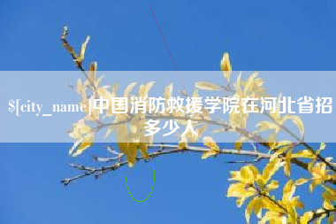 灵宝中国消防救援学院在河北省招多少人