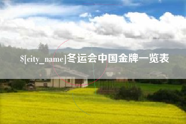 灵宝冬运会中国金牌一览表