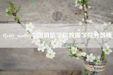 灵宝中国消防学院救援学院分数线